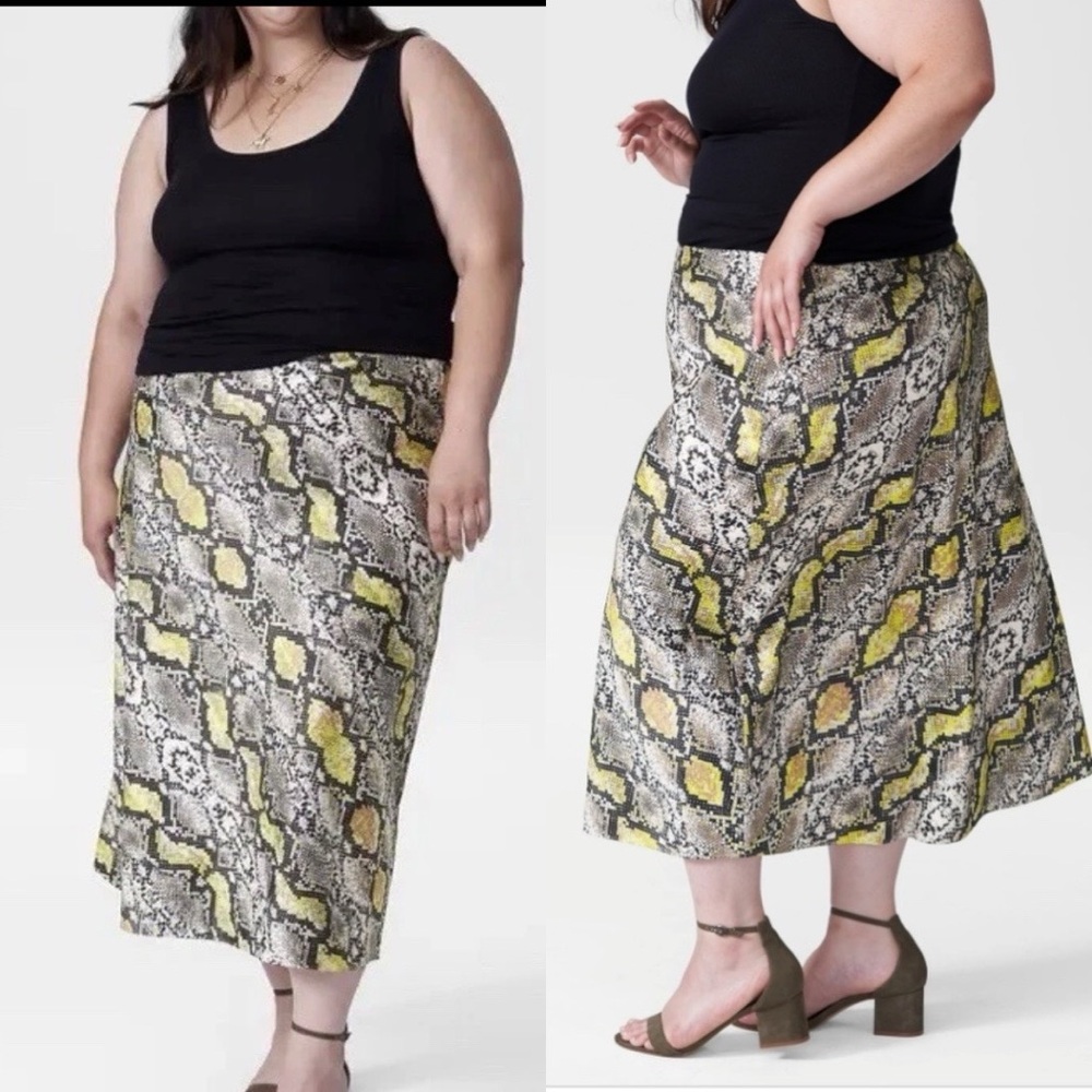 Universal Standard Cece Midi Skirt Python Print 3… - image 1